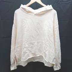 ◇ socolla ソコラ フード フロントポケット 無地 コットン 長袖 パーカー サイズ2 アイボリー レディース E  【1303290020499】