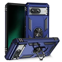 【人気商品】360度回転 ケース ケース ピクセル8a スタンド機能TPU+PC指紋防止 車載ホルダー対応 軽量 薄型 取り出し易い 米軍MIL規格取得 リング 8a （ネービー） Pixel Google 【Yikasina】