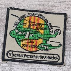 HE47 戦闘ヘリ ベトナム 戦争 ワッペン 南ベトナム 米軍 サバゲー ミリタリー 軍物 古着 白 緑