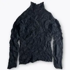 ありん イッセイミヤケ シワ加工シャツ ブラック 3 中古・古着通販】ISSEY MIYAKE MEN (イッセイミヤケメン