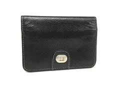 dunhill ダンヒル レザー カード入れ 名刺入れ カードケース パスケース メンズ ブラック系 DI4034