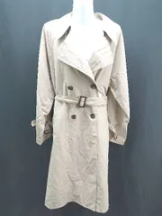 ◇ GYLE ダブルボタン 裏地 シンプル 薄手 春夏物 長袖 コート サイズM ブラウン系 レディース E  【1305020009460】