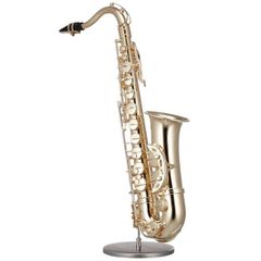 ミニチュア楽器（フィギュア）テナーサックス カラーゴールド 金属製 1/4（28cm） サンライズサウンドハウス（飾り物で音は出ません）