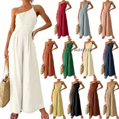 オールインワン レディース オーバーオール レディース パンツ オフショルダー ロングパンツ ゆったり 欧米風 ワイドパンツ パンツドレス パーティー衣装  vii3w841918