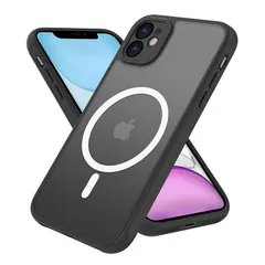 iPhone 11 ケース 半透明 MagSafe対応 iphone11 カバー マグネット搭載 アイフォン 11 用 カバー 米軍MIL規格 耐衝撃 マット感 スマホケース iphone 11 黄ばみなし ストラップホール付き マグセーフ対応 ワイアレス 0