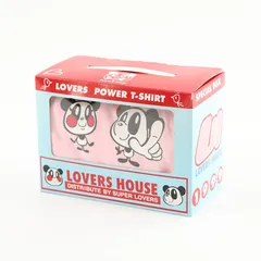90’s LOVERS HOUSE ラバーズハウス LOVERS POWER T-SHIRT SPECIAL BOX 1999 M(ジュニアブランド) ピンク（ジャンク商品）のサムネイル