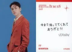 【中古】コレクションカード(男性) 77：SEVENTEEN/VERNON(バーノン)/「SEVENTEEN WORLD TOUR [BE THE SUN] - JAPAN」フォトカード