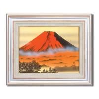 SALE富士山絵画☆満開桜富士F8号キャンバス 風水開運絵画金運仕事運