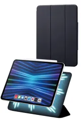 エレコム iPad Pro 11 第4/3/2世代 (2022/2021/2020年) マグネットケース カバー 磁気吸着 ソフトレザー素材 オートスリープ/ウェイク対応 ブラック TBWA22PMWVPF2BK