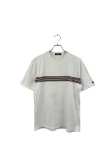 人気   Burberry Black Label バーバリーブラックレーベル 半袖Tシャツ  無地 ホワイト系     メンズ サイズ 3  ネ 衣B