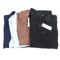 ジーユー 半袖オープンカラーシャツ 長袖シャツ 4点セット L/XLサイズ トップス まとめて メンズ GU 【中古】