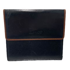 DIOR 三つ折り財布　がま口　ブラック