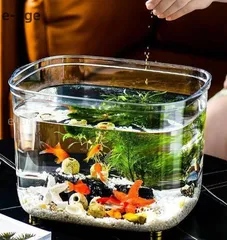 金魚鉢 水槽 飼育水槽 プラスチック テラリウム 透明アクリル 観葉植物 インテリア 容器 テーブル アクアリウム ボウル 水培 大容量 おしゃれ メダカ 鉢 インテのサムネイル