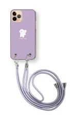 nubia S2 5G A504ZT ヌビア S2 スマホケース スマホショルダー かわいい ビションフリーゼ 白い犬 ワンポイント ストラップ 調節可能 152cm  カラー02