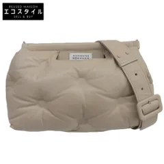 Maison Margiela メゾンマルジェラ 美品 グラムスラム ミディアム キルトナッパレザー クロスボディバッグ レディース ベージュ