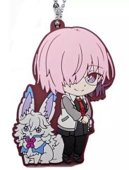 [중고] 키홀더 마스코트 (캐릭터) 마슈 키리에라이트 & 포우 [Fate/Grand Order - 절대 마수 전선 바빌로니아- 캡슐 고무 마스코트 01]