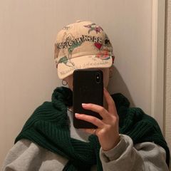 コーデュロイ　ペイントキャップ
