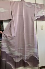 未使用極美品　作家訪問着　京友禅　生沼忠作　落款あり　正絹着物　エクセルヒューマン社購入　レディース和装 すこやかガード　長尺