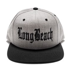 LONG BEACH SNAPBACK CAP【H.GRAY×BLACK】【CITY CAP】 (帽子 スナップバック キャップ ロングビーチ ウエストコースト LA ギャングスタ ヒップホップ グレー ブラック SNOOP DOGG スヌープドッグ)