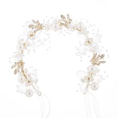 新品 SZSL 髪飾り カチューシャ 女の子 ヘッドドレス ヘアアクセサリー 女の子 花嫁 花冠 パール ウェディング パーティー 発表会 入学式 卒業式 白色