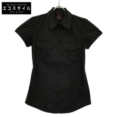 Jean Paul Gaultier ジャンポールゴルチエ BL.YA.HM.0090 ﾌﾞﾗｯｸxﾍﾞｰｼﾞｭ ﾄﾞｯﾄ ｼｬﾂﾜﾝﾋﾟｰｽ 40のサムネイル