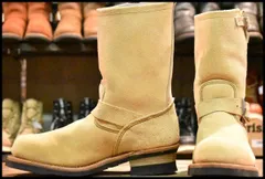【8.5D 美品 13年】レッドウィング 8268 スエード エンジニア ホーソーンアビレーン ラフアウト スチールトゥ ブーツ redwing HOPESMORE【FE476】