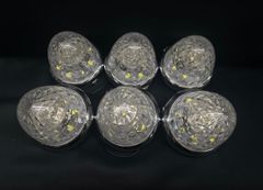 CE-162C　6個　クリアー／アンバー　ヤック　超流星マーカー　レトロ　デコトラ　アート　LEDマーカーランプ 樹脂レンズ 12V24V共用　トラックショップASC