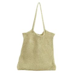 ☆ 골드 ☆ cache cache 카슈카슈 라메 실 뜨개질 토트 백 cachecache 카슈카슈 토트 백 라메 실 토트 백 토트 핸드백 어깨걸이 서브 가방 서브백 크로셰 토트 백 접는 접이식 크로쉐