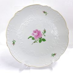 Meissen マイセン ピンクローズ 32㎝ サービスプレート　公田店