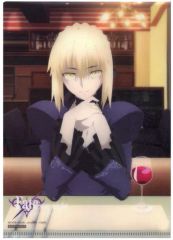[중고] 클리어 파일 세이버 오르타/세이버 A6 미니 클리어 파일 [극장판 Fate/stay night[Heaven's Feel]×ufotable DINING] 메뉴 주문 특전 즐거움 복권 경품