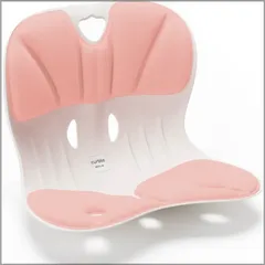 【正規販売店】【再生品】【通販でも大人気】【カーブルチェア】 ピーチ　SALE  ワイド サポートチェア 姿勢 骨盤 矯正 正しい姿勢 姿勢が良くなる 背筋  サポート 座椅子 チェア 腰痛 猫背 肩こり 反り腰 デスクワーク 持ち運び 中古 椅子 軽い