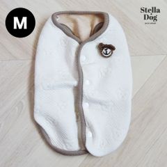 ★OUTLET【閉店セール全品半額】ブローチ付きくまさんベスト　M   アウトレット　犬服　ドッグウェア
