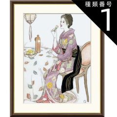真作】竹久夢二 長崎十二景「青い酒」300部限定番号入り版画 日芸版画