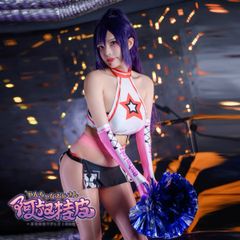 Ashotplz 異次元スタイルⅣ チアリーダー風 プリントコスプレ コスプレ衣装 セット レオタード 