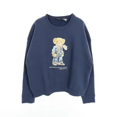 ポロ・ラルフローレン POLO RALPH LAUREN スウェット ポロベア ネイビー コットン ポロベア スウェットシャツ レディース Used A
