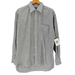 ユニクロ UNIQLO 90S OLD 紺タグ 襟芯 ストライプ シャツ メンズ JPN：XL 