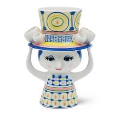 ビヨン・ヴィンブラッド Bjorn Wiinblad Flower Vase(フラワーベース）花瓶LADY WITH HAT(レディーウィズハット）