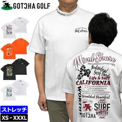 GOTCHA GOLF ガッチャゴルフ モックネック半袖シャツブラック白 M2枚