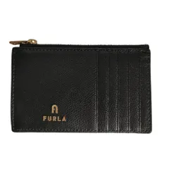 美品 FURLA フルラ カメリア フラグメントケース カードホルダー コインケース 小銭入れ WP00310 ARE000 ブラック レディース 古着 中古 USED
