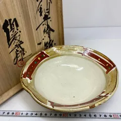 益子焼　地釉赤絵鉢　須藤武雄作 Yahoo!オークション -「須藤武雄」の落札相場・落札価格