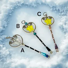 小さな魔法の杖　シルバーハートinスター　ミニチュアステッキ　マジカルワンド　ブライス　リロロ・アンティーユにも◎魔女っ子　魔法使い　小物　服　ドールアクセサリー