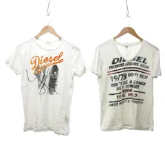 ディーゼル DIESEL Tシャツ 2点セット おまとめ カットソー プリント Vネック 半袖 白 ホワイト S L