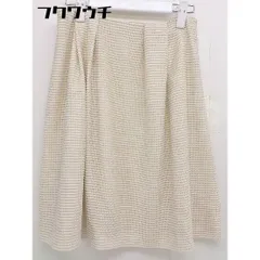 ◇ UNITED ARROWS ユナイテッドアローズ 膝丈 フレア スカート サイズ38 ベージュ系 レディース  【中古】 【1111080007496】