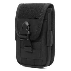 【在庫セール】TRIWONDER MOLLE スマホ ポーチ ダンプポーチ サバゲー バックパック 小物入り モールシステム 戦術的 軍事 (ブラック)