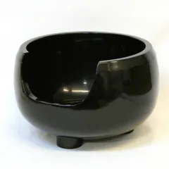 山本崇造　真塗 眉風炉　共箱　崇雲 Yahoo!オークション - 【茶道具】土風炉師 山本崇雲 真塗眉風炉