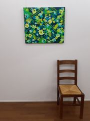 緑だらけの新作　20号　キャンバス　アクリルガッシュ　画家　小楠アキコ作品