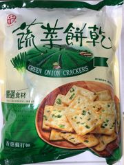 台湾《中祥》自然の顔・青ネギクラッカー310g★お徳用サイズ 個包装