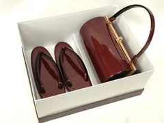 平和屋着物▼和装小物　和装バッグ・草履セット　ハンドバッグ　逸品　AAAU3506uw