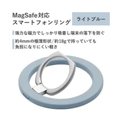 ルプラス LEPLUS MagSafe対応 スマートフォンリング「MAGTUS」Ring Slim ライトブルー LN-SMRG08LBLのサムネイル