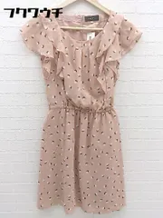 ◇ JUSGLITTY ジャスグリッティー 総柄 半袖 膝丈 ワンピース サイズ1 ピンク レディース 【中古】 【1002801218836】